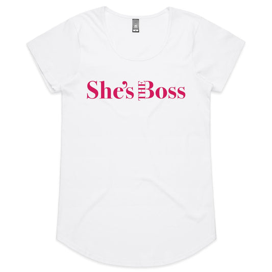 She's The Boss Scoop Tee