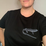 Blue Mountains Water Skink Black T Shirt