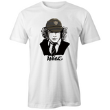 Angus Young T-shirt by High Tees. Ethically made in Melbourne from 100% GOTS organic cotton. 10% donated to West Welcome Wagon.