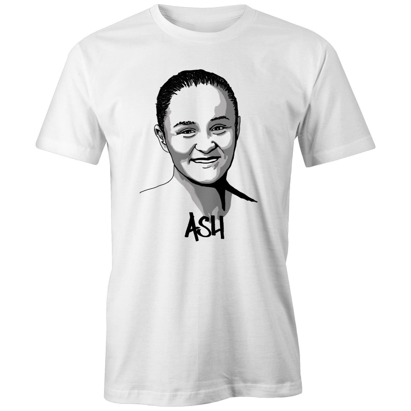 Ash Barty Portrait printed on 100% organic cotton t shirt