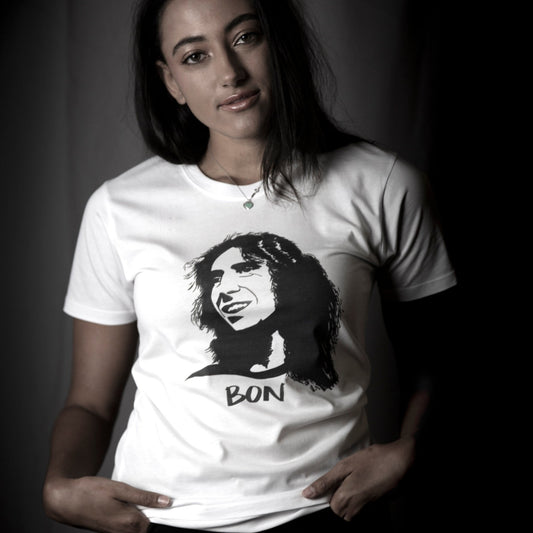 Bon Scott T-shirt – High Tees Australian icon graphic tee, ethically made in Melbourne. ©High Tees