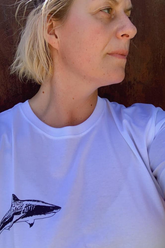 Tiger Shark White T shirt