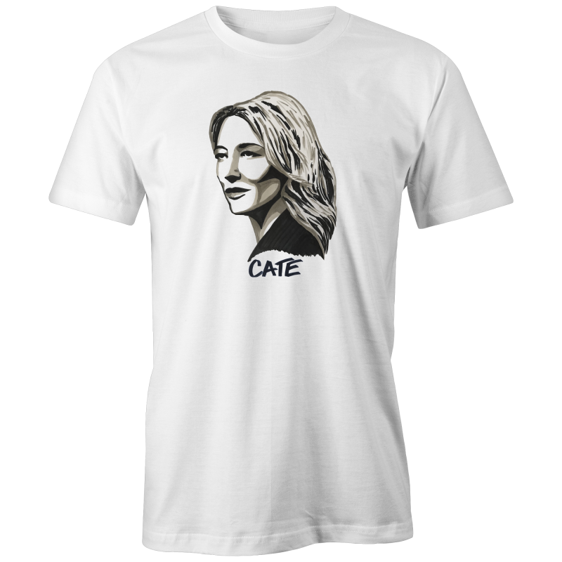 Cate Blanchett T-shirt – High Tees Australian icon graphic tee, ethically made in Melbourne. ©High Tees