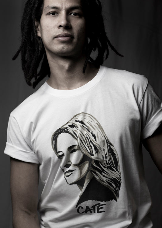 Cate Blanchett T-shirt – High Tees Australian icon graphic tee, ethically made in Melbourne. ©High Tees