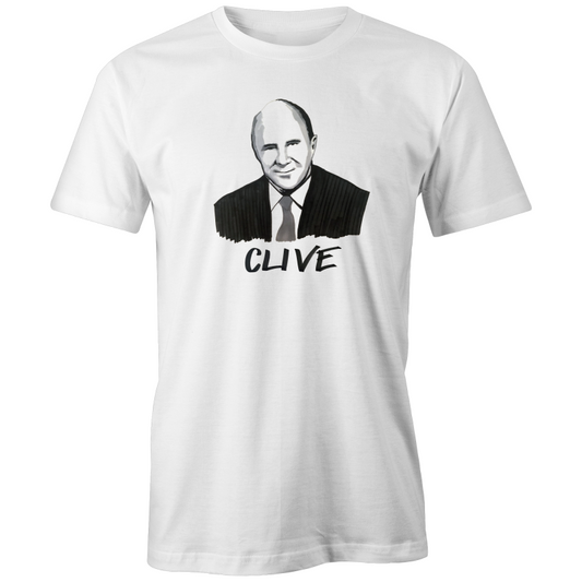 Clive James T-shirt – High Tees Australian icon graphic tee, ethically made in Melbourne. ©High Tees