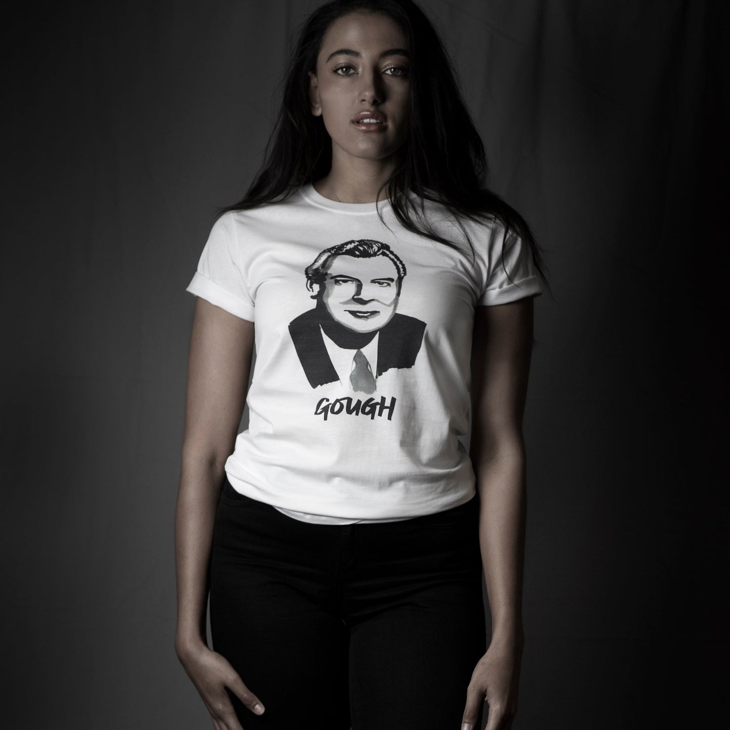 Gough Whitlam T-shirt – High Tees Australian icon graphic tee, ethically made in Melbourne. ©High Tees