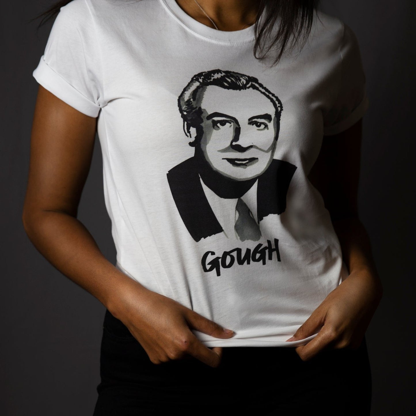 Gough Whitlam T-shirt – High Tees Australian icon graphic tee, ethically made in Melbourne. ©High Tees