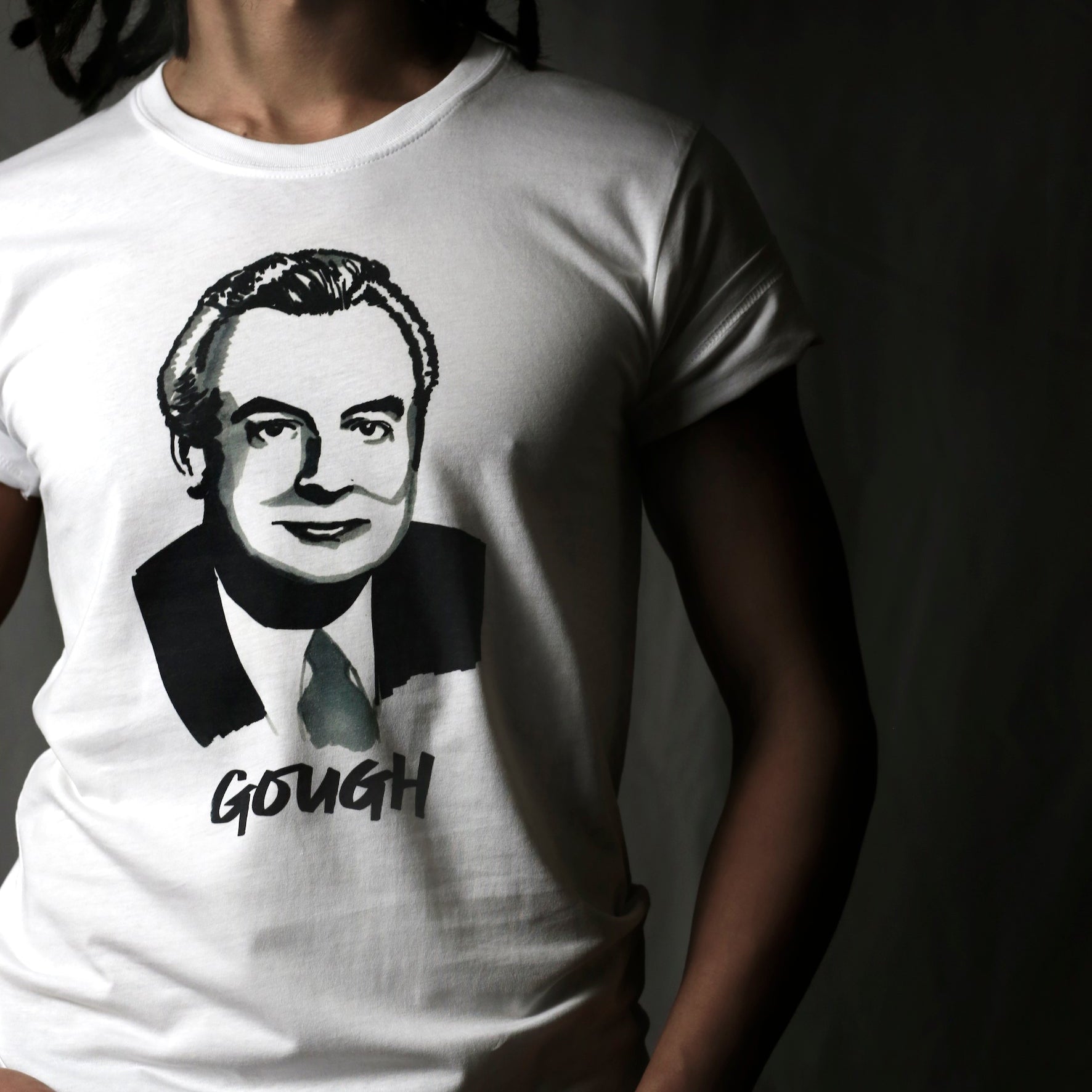 Gough Whitlam T-shirt – High Tees Australian icon graphic tee, ethically made in Melbourne. ©High Tees