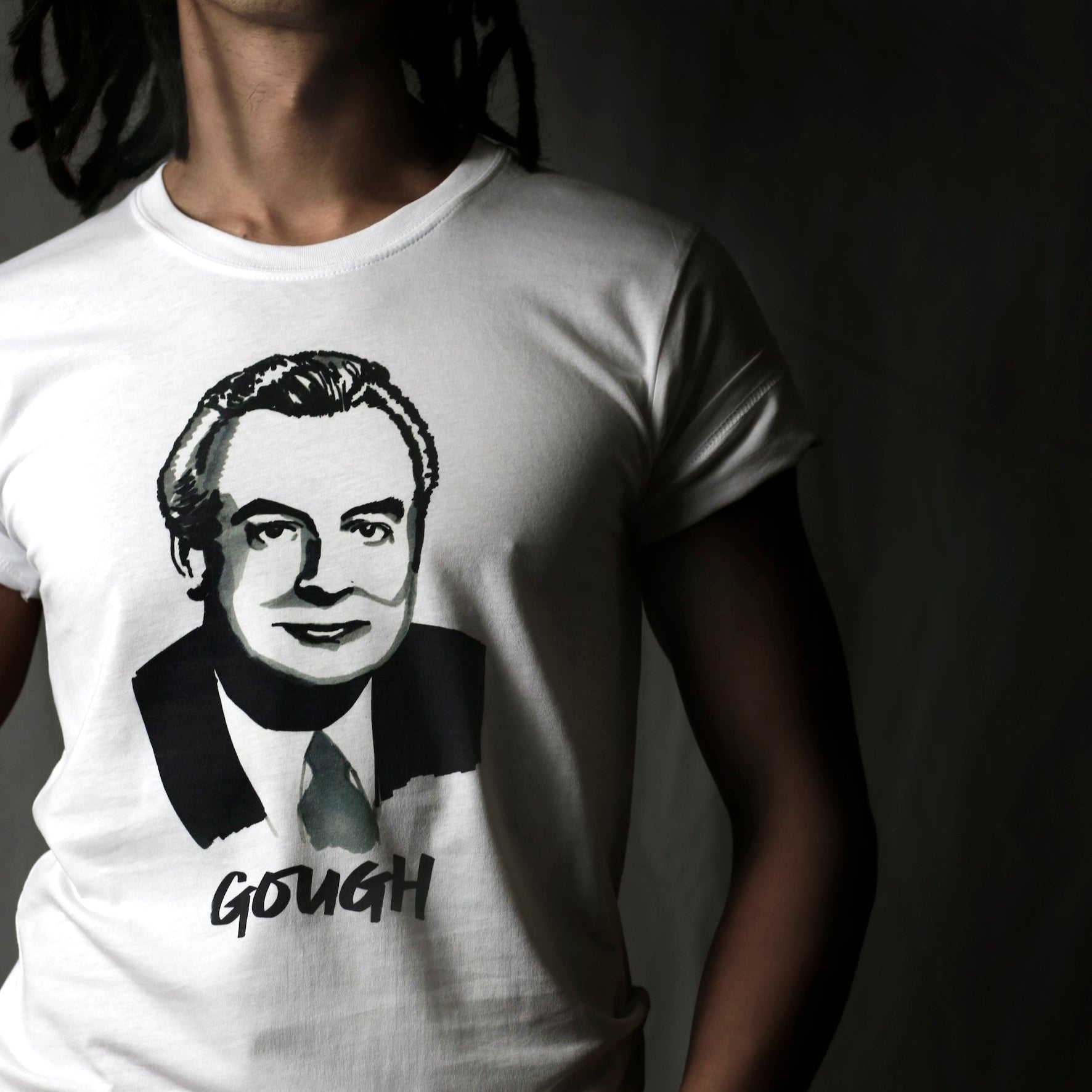 Gough Whitlam T-shirt – High Tees Australian icon graphic tee, ethically made in Melbourne. ©High Tees