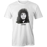 Jimmy Barnes T-shirt by High Tees. Ethically made in Melbourne from 100% GOTS organic cotton. 10% donated to West Welcome Wagon.