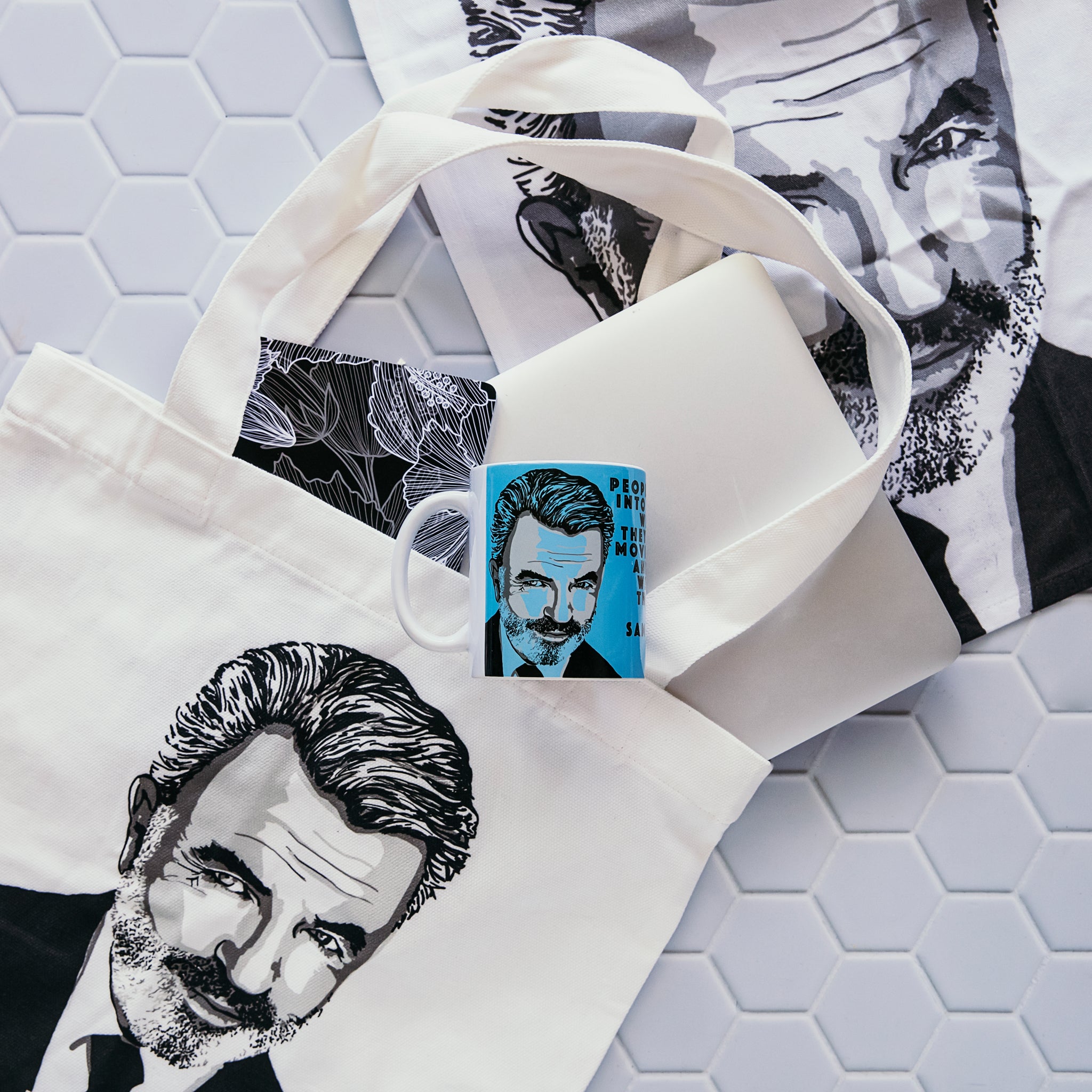 Sam Neill Mug designed by High Tees. 