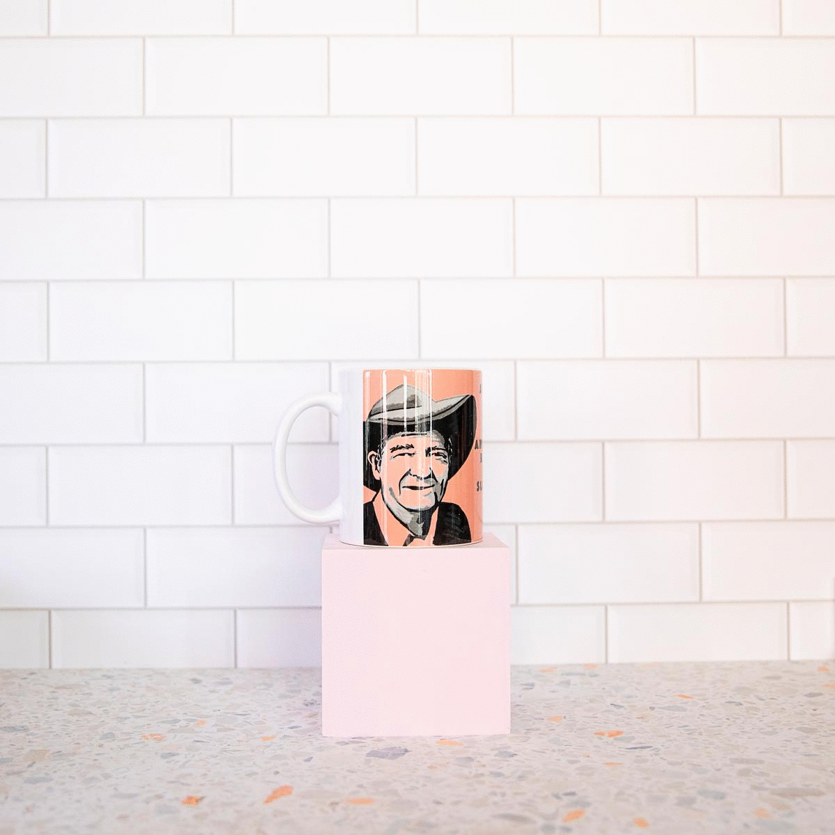 Slim Dusty Mug designed by High Tees. 