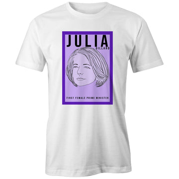 Julia Gillard Purple organic womens t shirt High Tees Australia